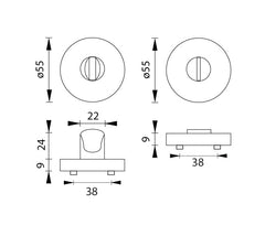 M.p MP - Rozeta Round Rosette - R.