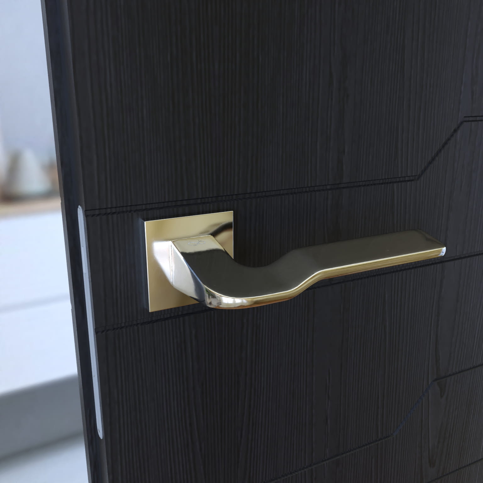 Infinity Line Bali SLIM Chrome KBLA S 700 - Türgriff auf quadratischer Rosette