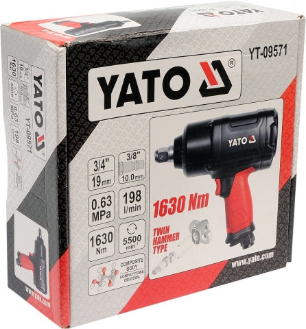 Pneumatic torque wrench 3/4&quot; 1630 Nm TWIN HAMMER