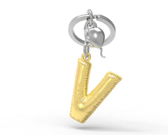 MTM - Schlüsselschlüssel - Buchstabe V - Schlüsselringe