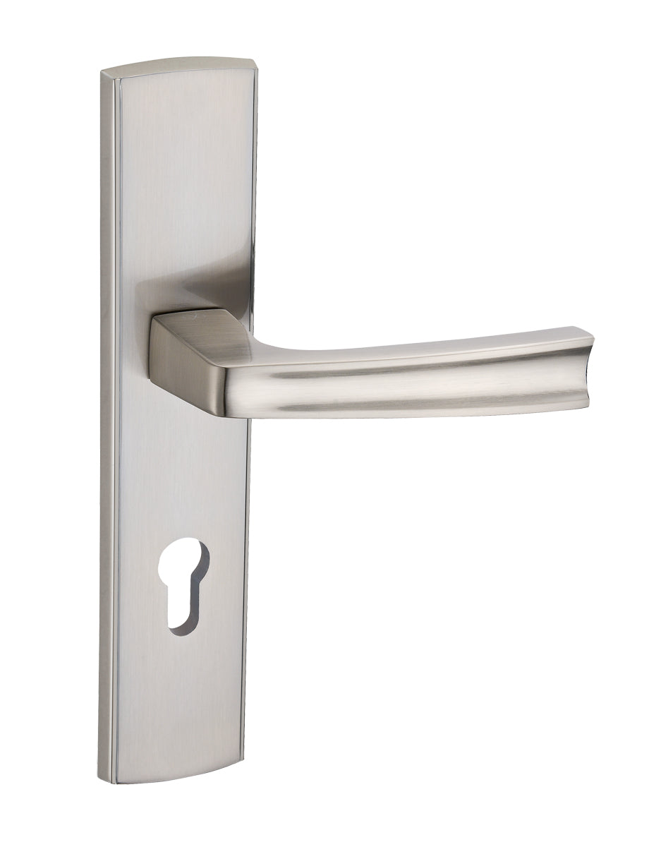 Cezar KCR 312 K+K Satin -External Door Handle on a Backplate