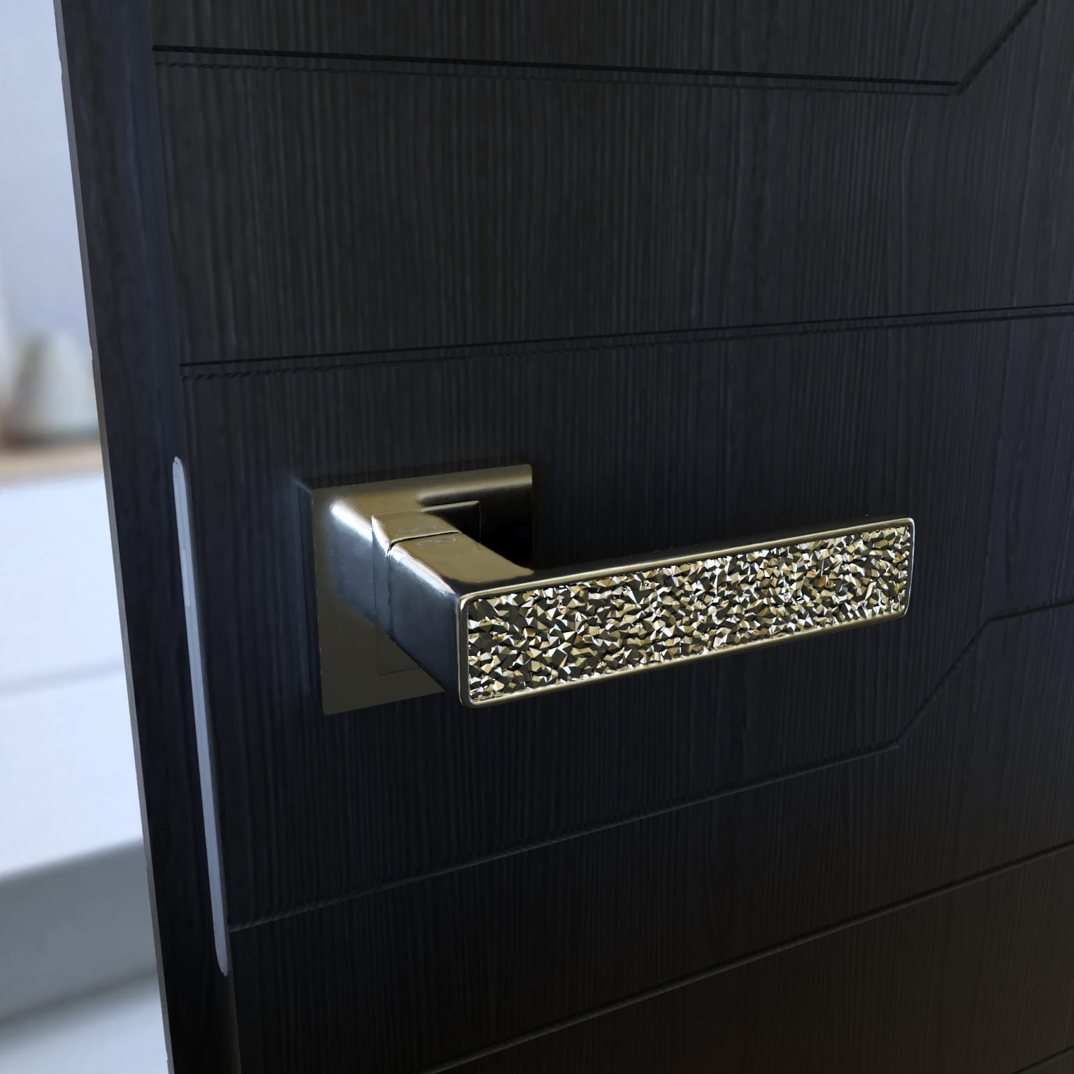 Infinity Line Concept KCK 700 Chrom/Glamour - Türgriff auf quadratischer Rosette