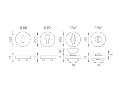 Tupai ti - Rozeta Round Rosette - R.