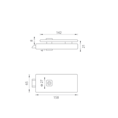 M.P MP - Einzigartige R8 - Schloss für Glastüren - ohne vordere Öffnung - Schlösser für Glastüren