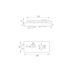 M.P MP - Einzigartige R8 - Schloss an Glastür - WC - Schlösser für Glastüren
