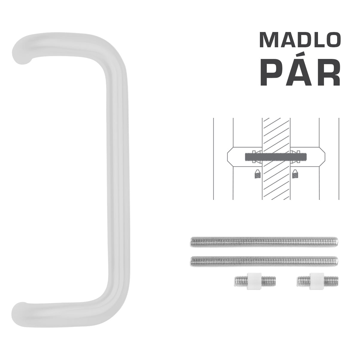 Ft - Handlungscode K38 - 32 mm UN -Paar - runde Off -Set -Griffe