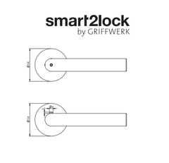 Griffwerk GK - Lucia Piatta S - R - S2L mit Verriegelung - Handles auf runden Rosetten