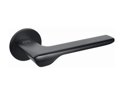 Infinity Line Linea SLIM Schwarz WEDGE S O B00 - Türgriff auf runder Rosette