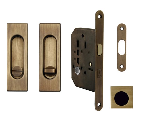 Ft - quadratisches Schiebetür Set - WC