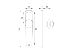 Ghidini Gi - Schild mit Kugel - B / 7071