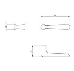 Bohrung - Verum Italy VM - Pepe - Minimalistische Griffe ohne Rosetten