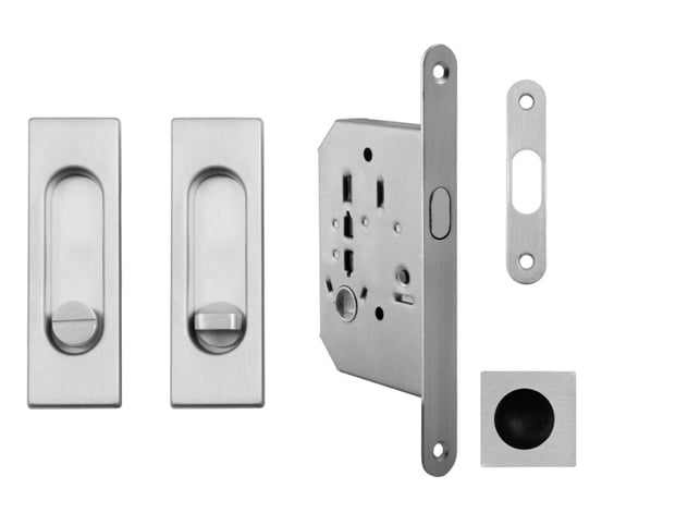 Ft - quadratisches Schiebetür Set - WC