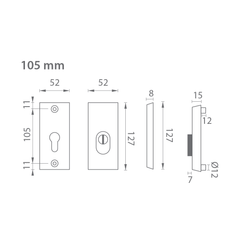 Axa - Rosetta Omega2 plus quadratische Rosette