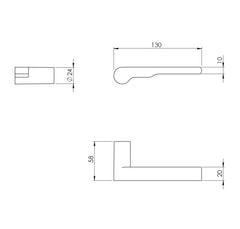 BORING - VERUM ITALY VM - WIND - Minimalistische Griffe ohne Rosetten