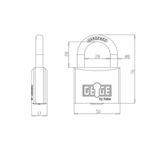 Dormakaba DK - AP1000 S Vorhängeschloss - Häppchen 28 VHz 50 - Gebäude Vorhängeschloss