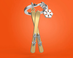 MTM - Schlüsselschlüssel - Gold Skier - Schlüsselringe