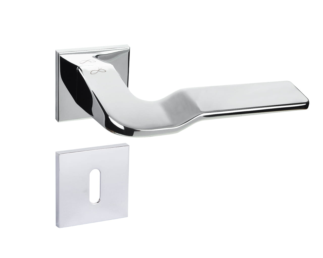 Infinity Line Bali SLIM Chrome KBLA S 700 - Türgriff auf quadratischer Rosette