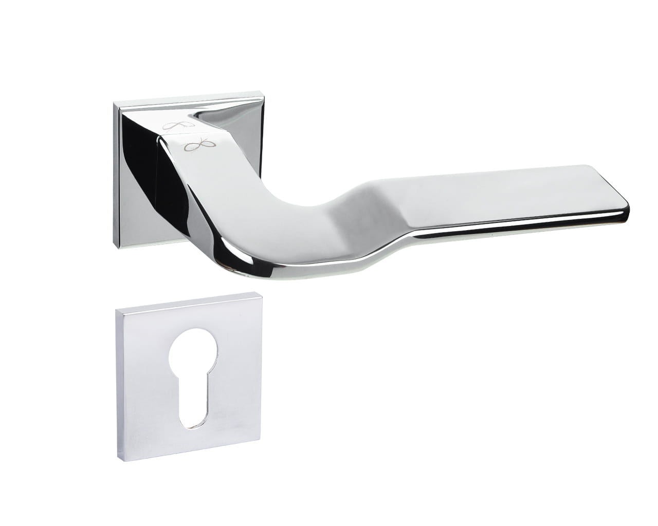 Infinity Line Bali SLIM Chrome KBLA S 700 - Türgriff auf quadratischer Rosette