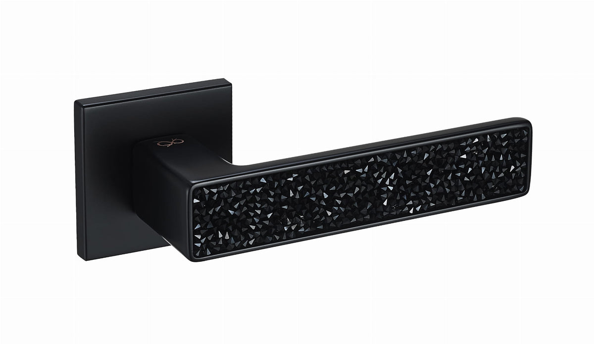 Infinity Line Concept KCK B00 Schwarz/Glamour - Türgriff auf quadratischer Rosette