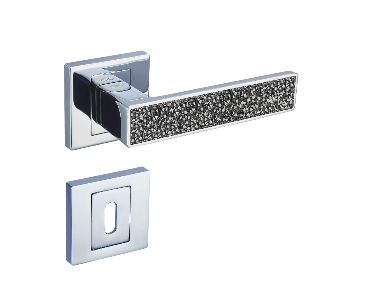 Infinity Line Concept KCK 700 Chrom/Glamour - Türgriff auf quadratischer Rosette