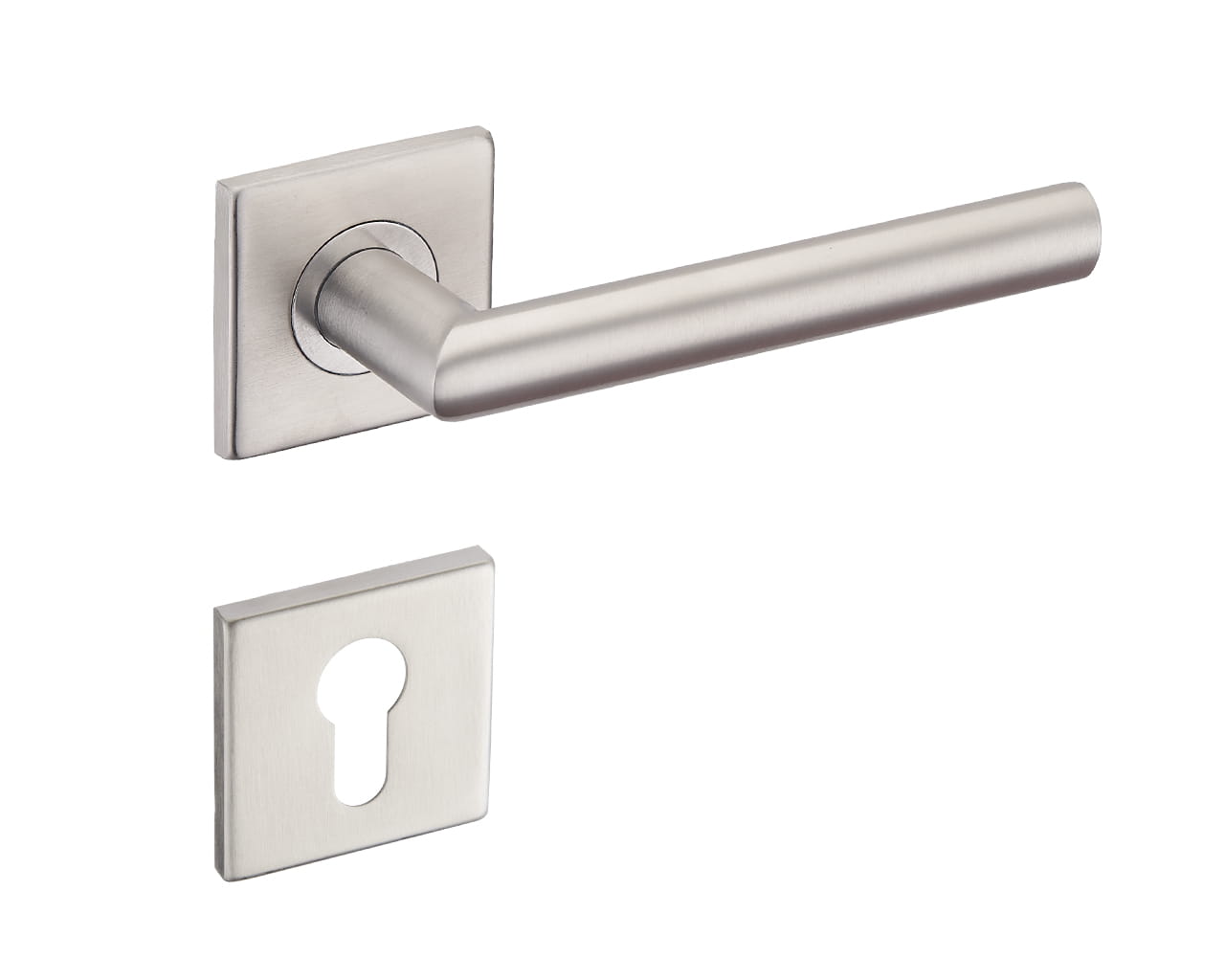 Infinity Line Duo KDU 500 Edelstahl - Türgriff auf quadratischer Rosette