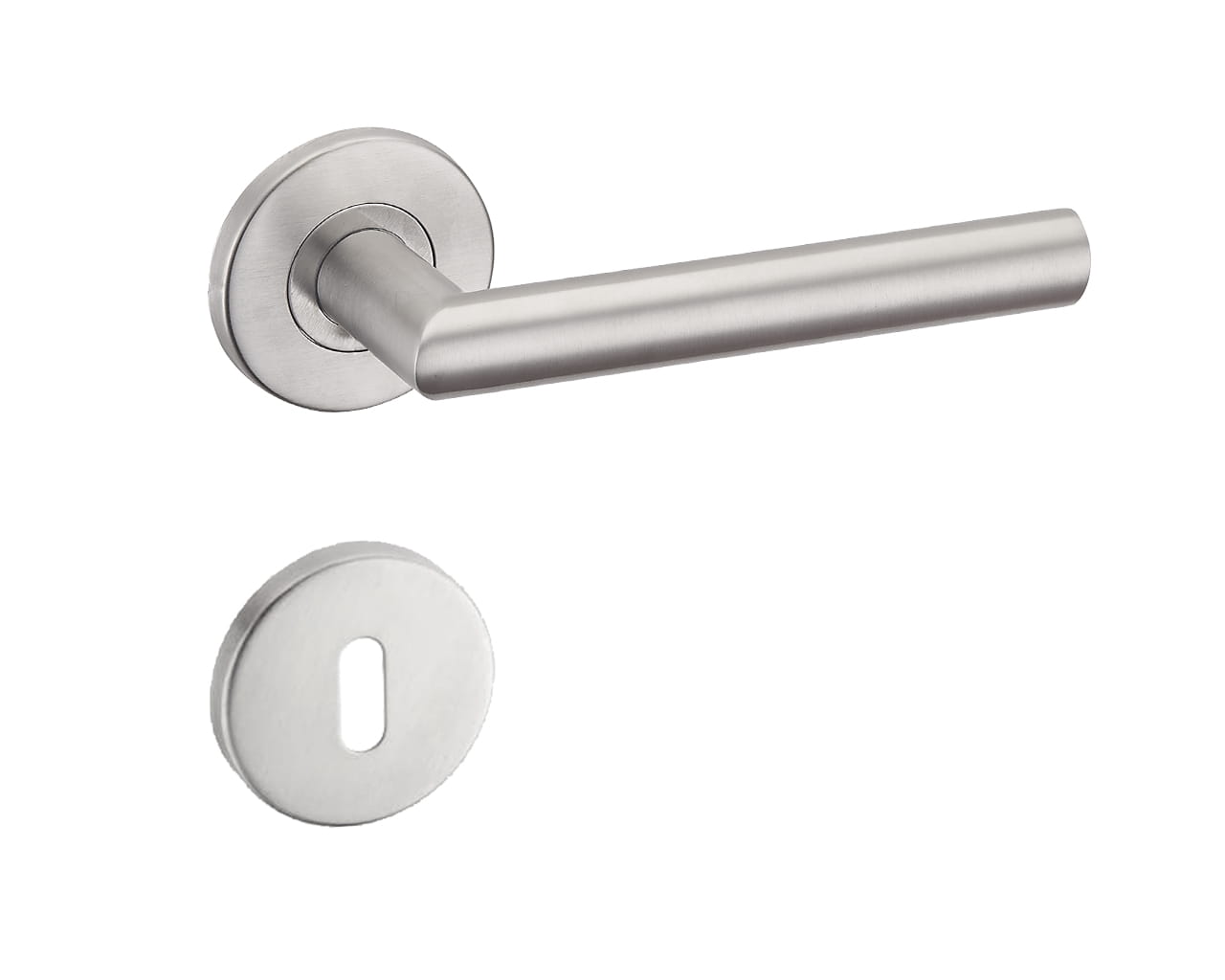 Infinity Line Duo KDU O 500 Edelstahl - Türgriff auf runder Rosette