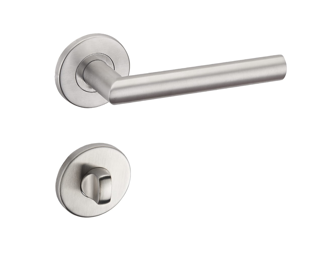 Infinity Line Duo KDU O 500 Edelstahl - Türgriff auf runder Rosette