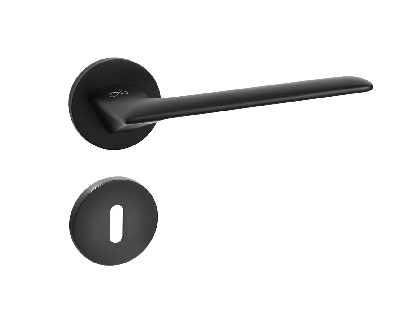 Infinity Line Giulietta SLIM KGUL S O B00 Schwarz - Türgriff auf runder Rosette