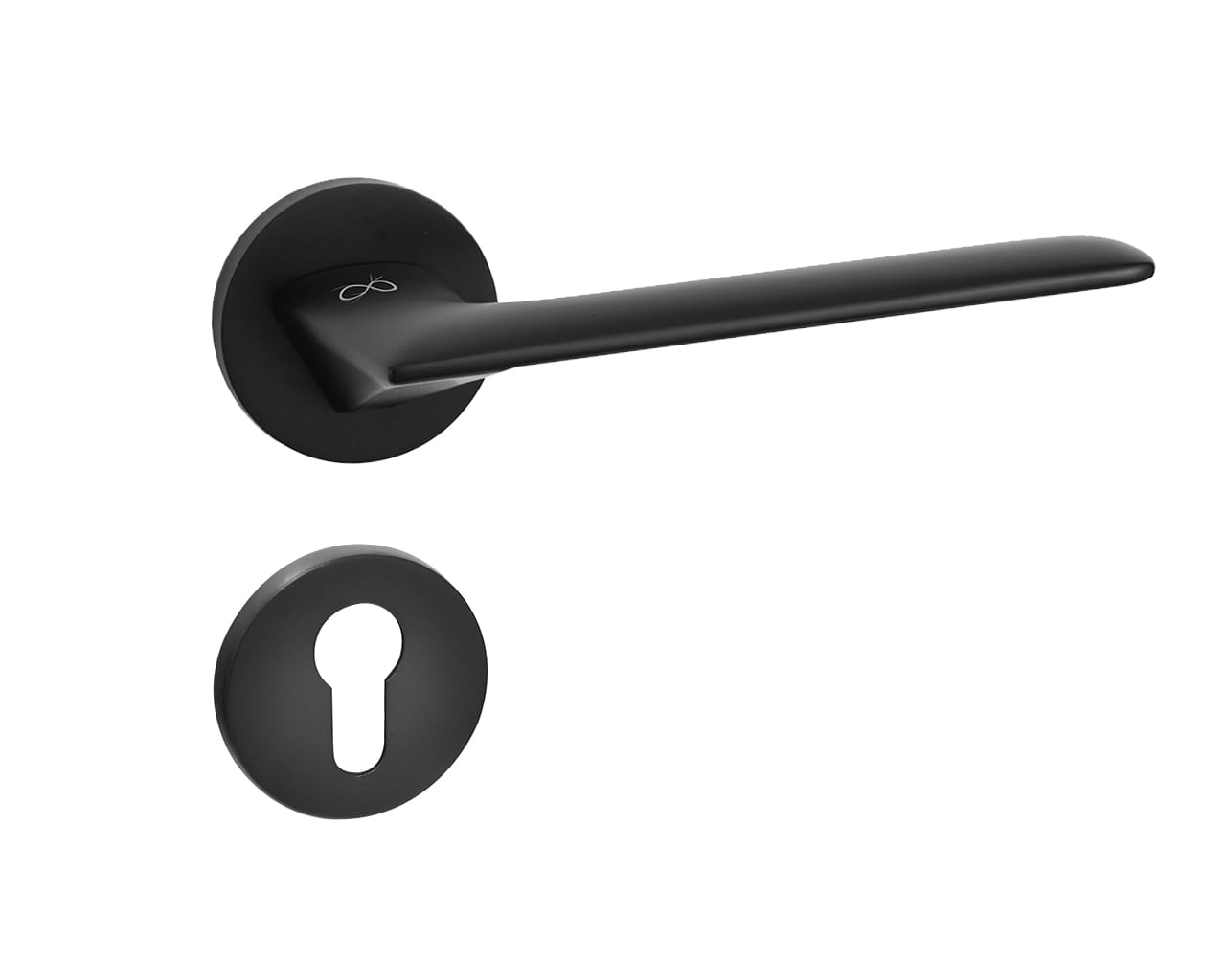 Infinity Line Giulietta SLIM KGUL S O B00 Schwarz - Türgriff auf runder Rosette