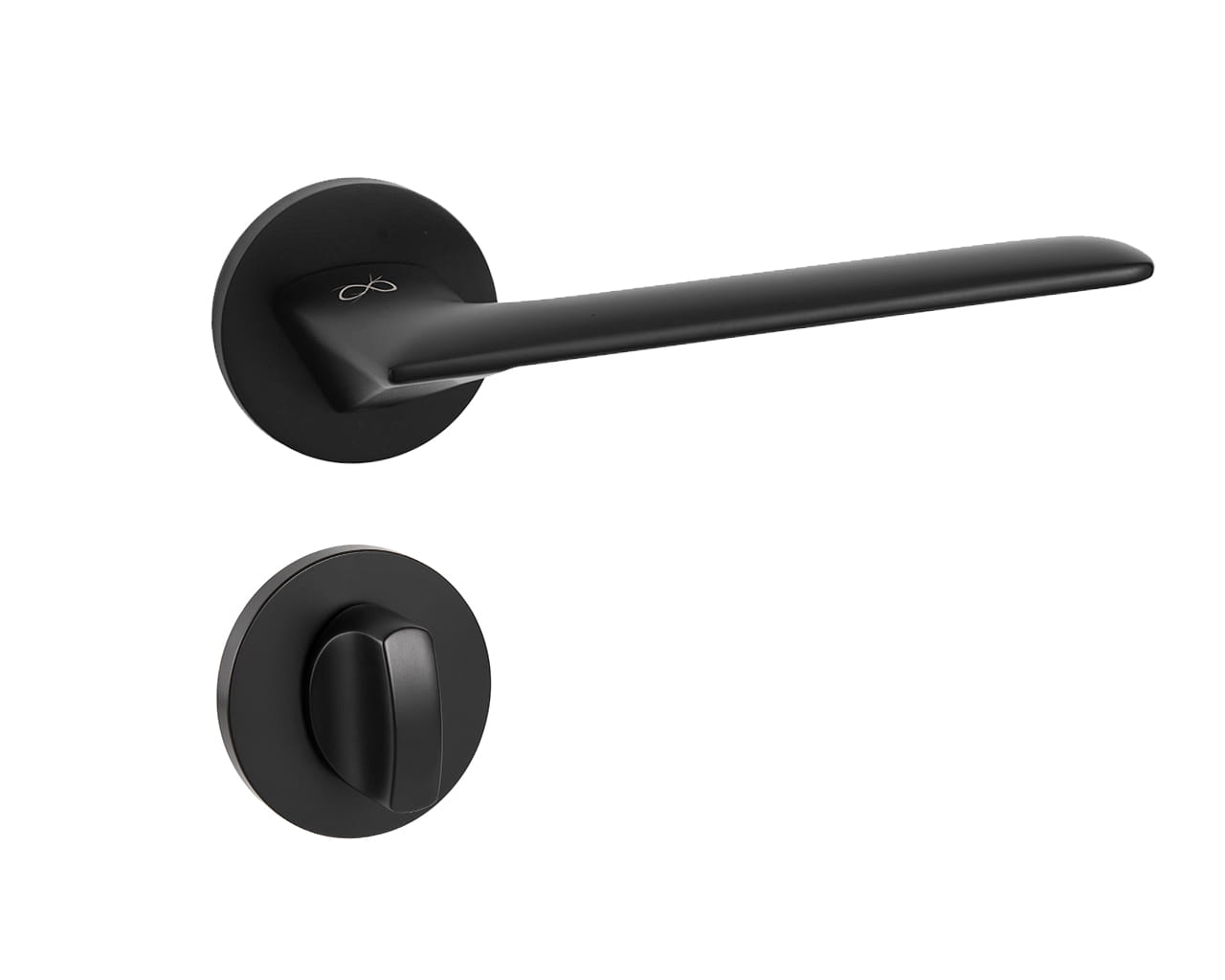 Infinity Line Giulietta SLIM KGUL S O B00 Schwarz - Türgriff auf runder Rosette