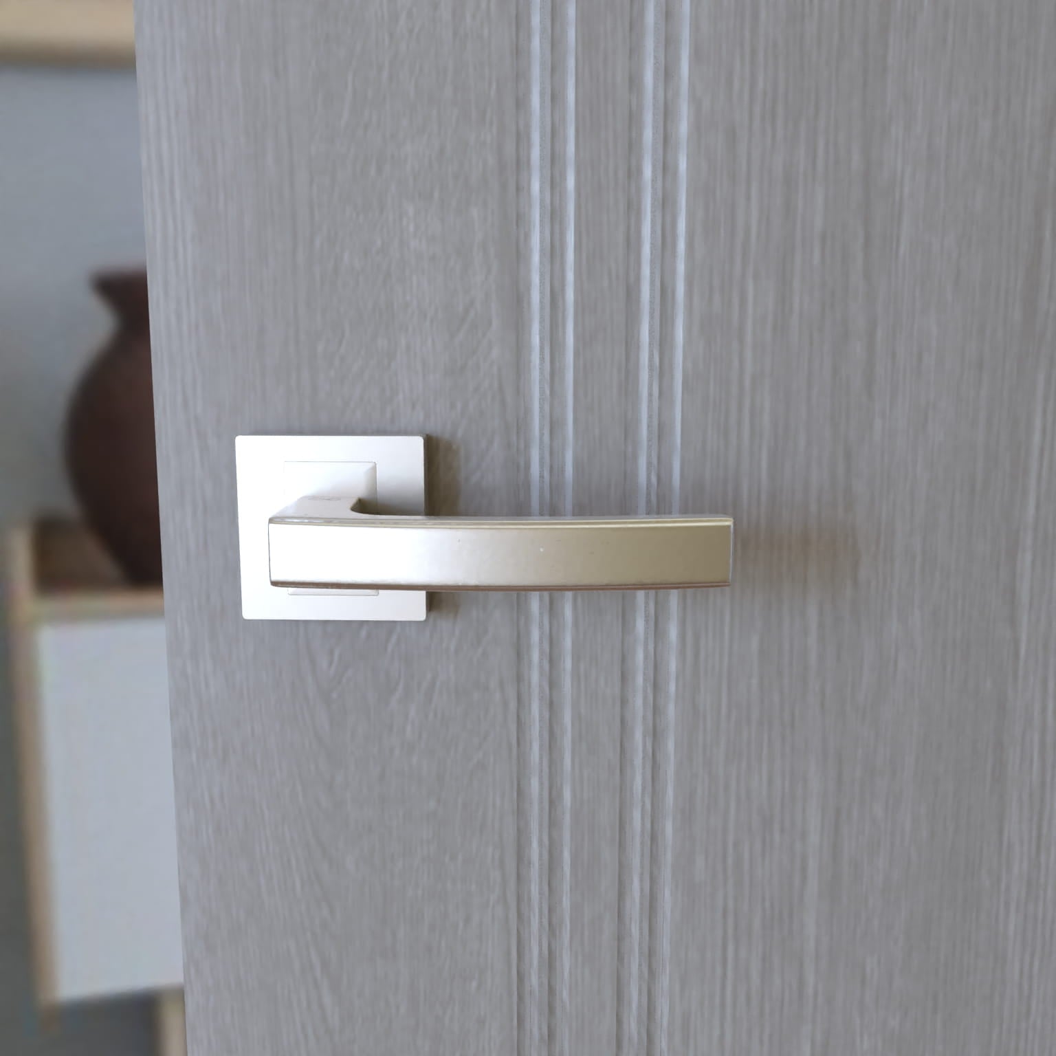 Infinity Line Hermes KHR 300 Satin - Türgriff auf quadratischer Rosette