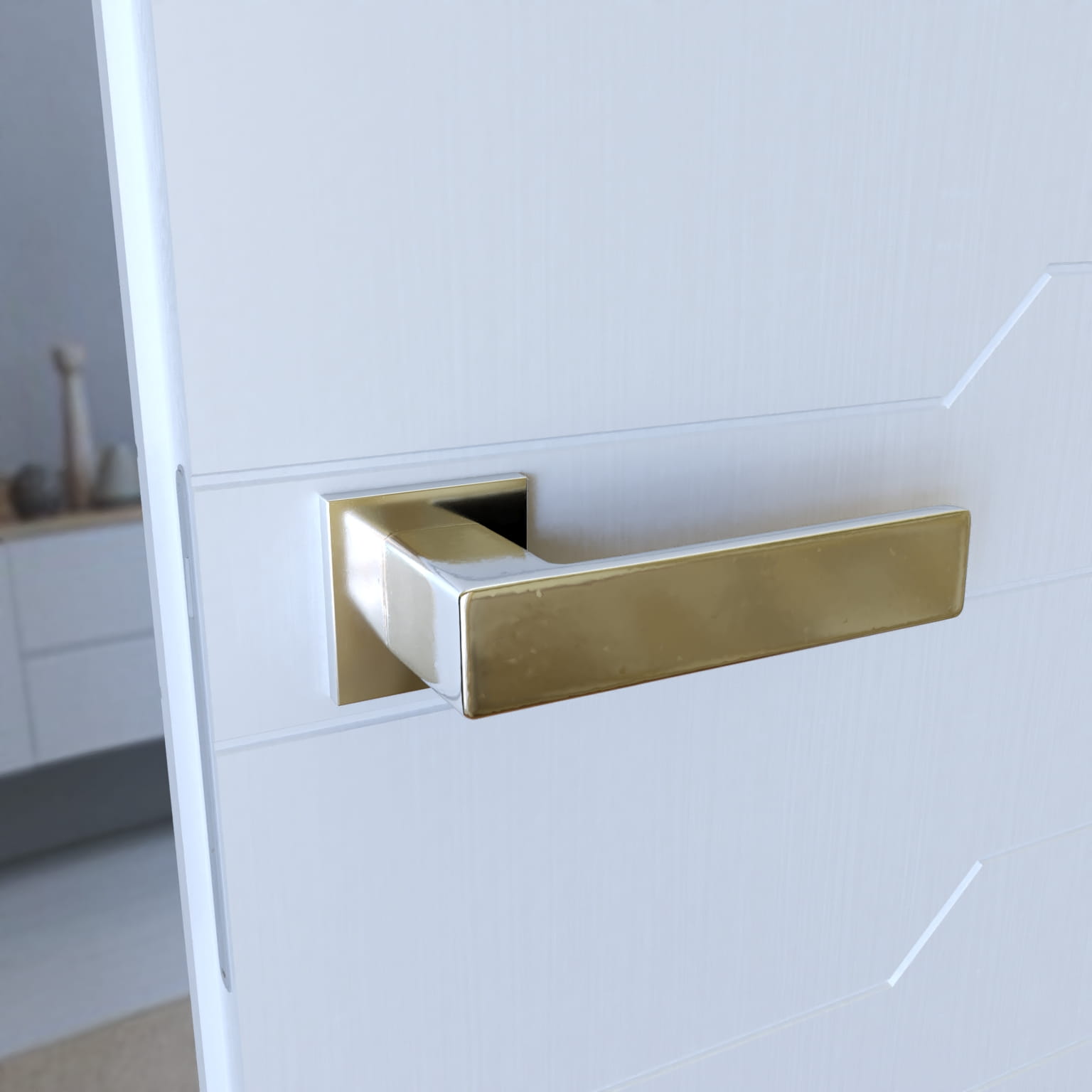 Infinity Line Imperia Chrome KIMP 700 - Türgriff auf quadratischer Rosette