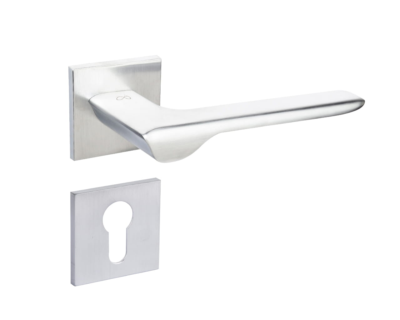 Infinity Line Linea SLIM Mattt Chrome WEDGE S M700 - Türgriff auf quadratischer Rosette