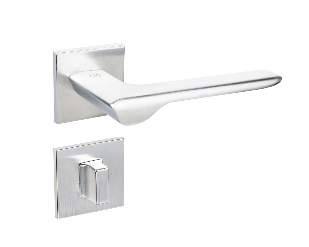 Infinity Line Linea SLIM Mattt Chrome WEDGE S M700 - Türgriff auf quadratischer Rosette