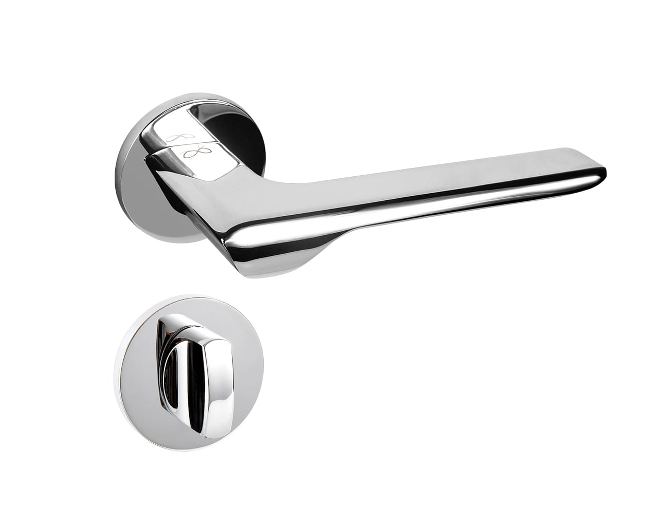 Infinity Line Linea SLIM Chrome WEDGE S O 700 - Türgriff auf runder Rosette