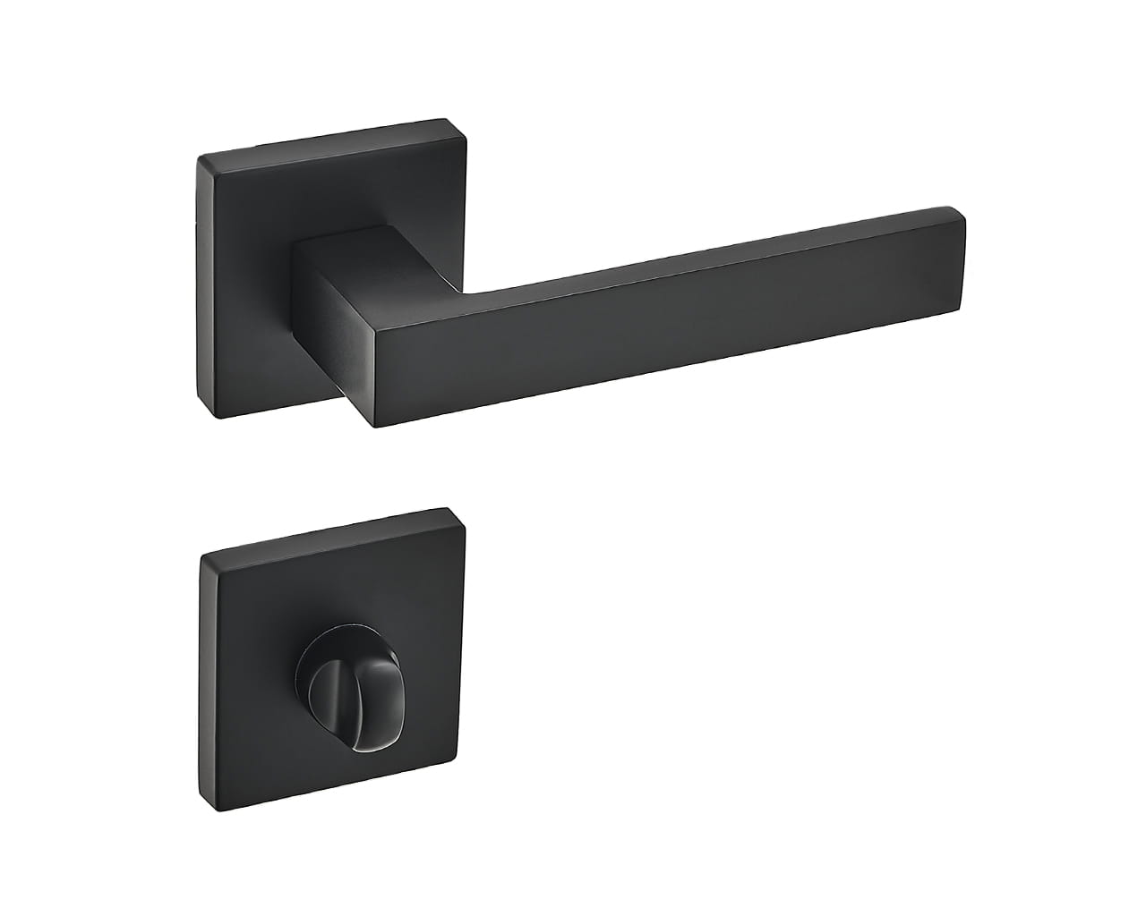 Maxim KMX B00 Black - Door Handle on a Square Rose