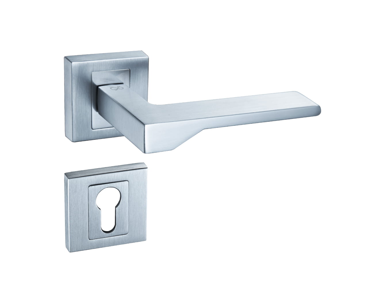 Infinity Line New KNV M700 Chrome Matt - Türgriff auf quadratischer Rosette