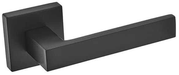Maxim KMX B00 Black - Door Handle on a Square Rose