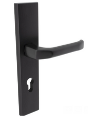 Neo Black K+K -External Door Handle on a Backplate