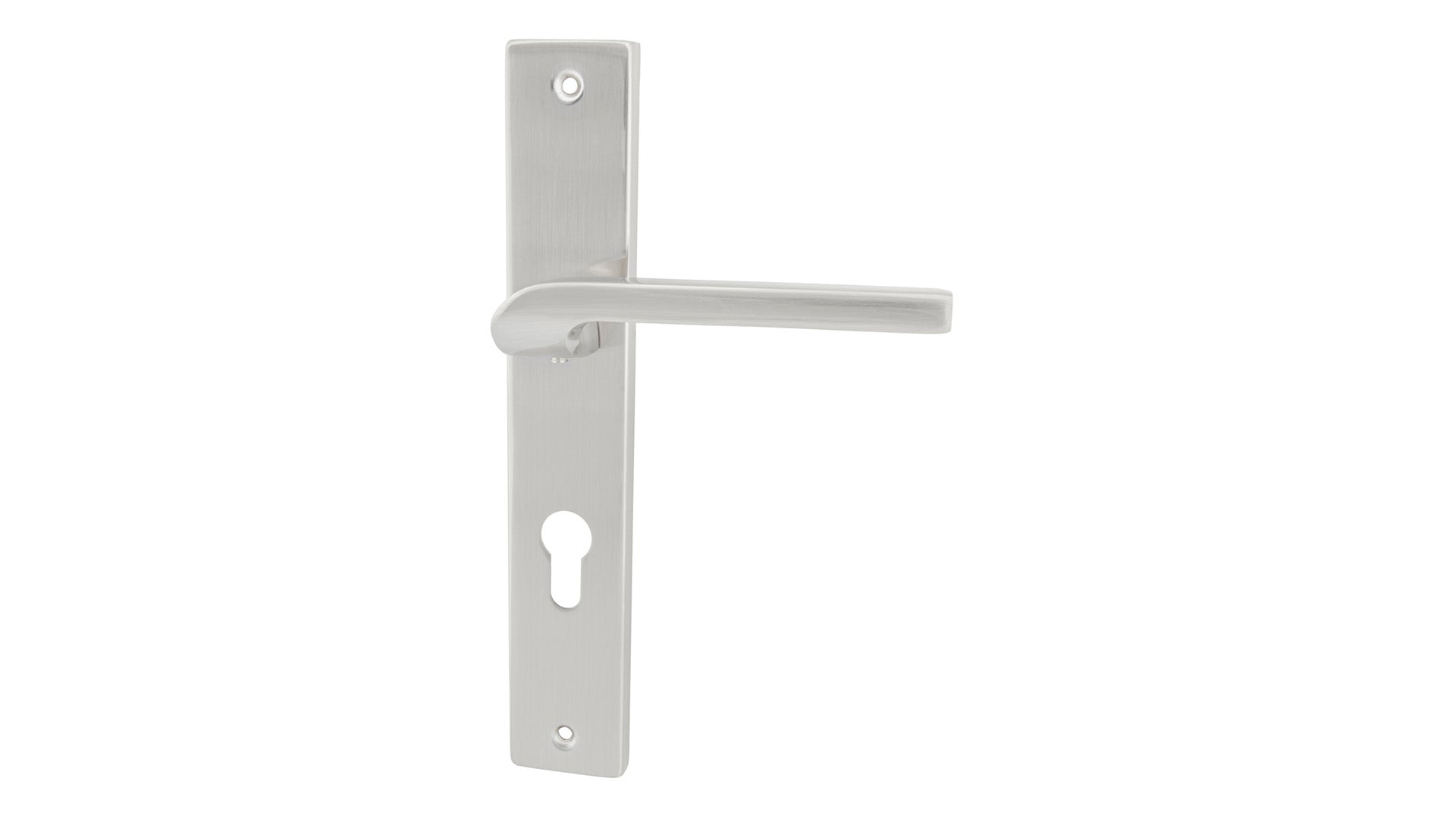 Zoya Nickel Satin - Door Handle on a Backplate