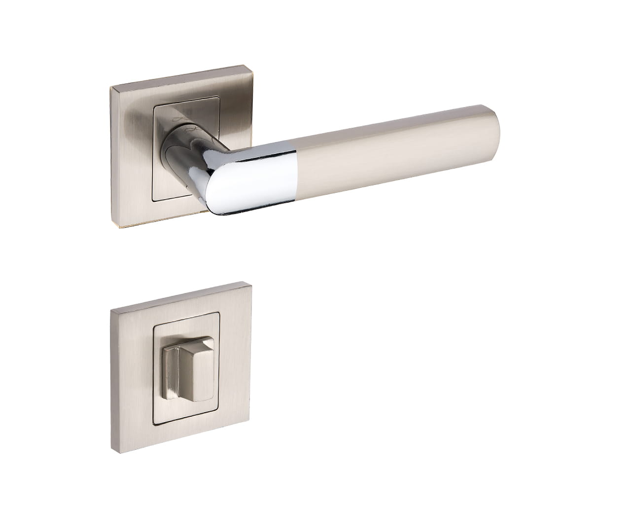Infinity Line Torino KTR 100K Chrom/Satin - Türgriff auf quadratischer Rosette