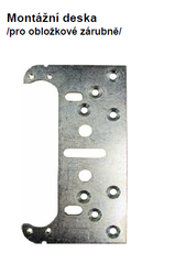 Mounting plate for linings for Simonswerk Tectus hinge
