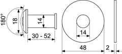 Türspion mit Sockel RVW.30-52 Antikbronze