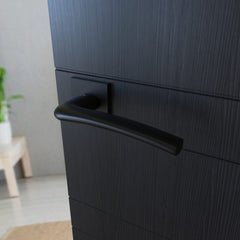 Vento SLIM Black KVNO S B00 - Door Handle on a Square Rose