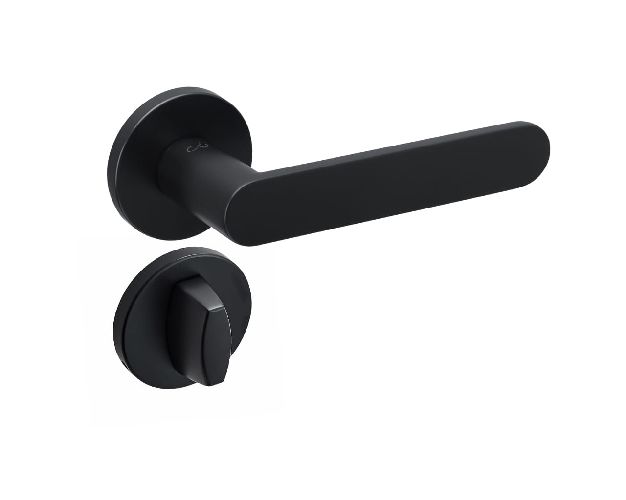 Infinity Line Wenus FIT KWF O B00 Schwarz - Türgriff auf einer Rückplatte