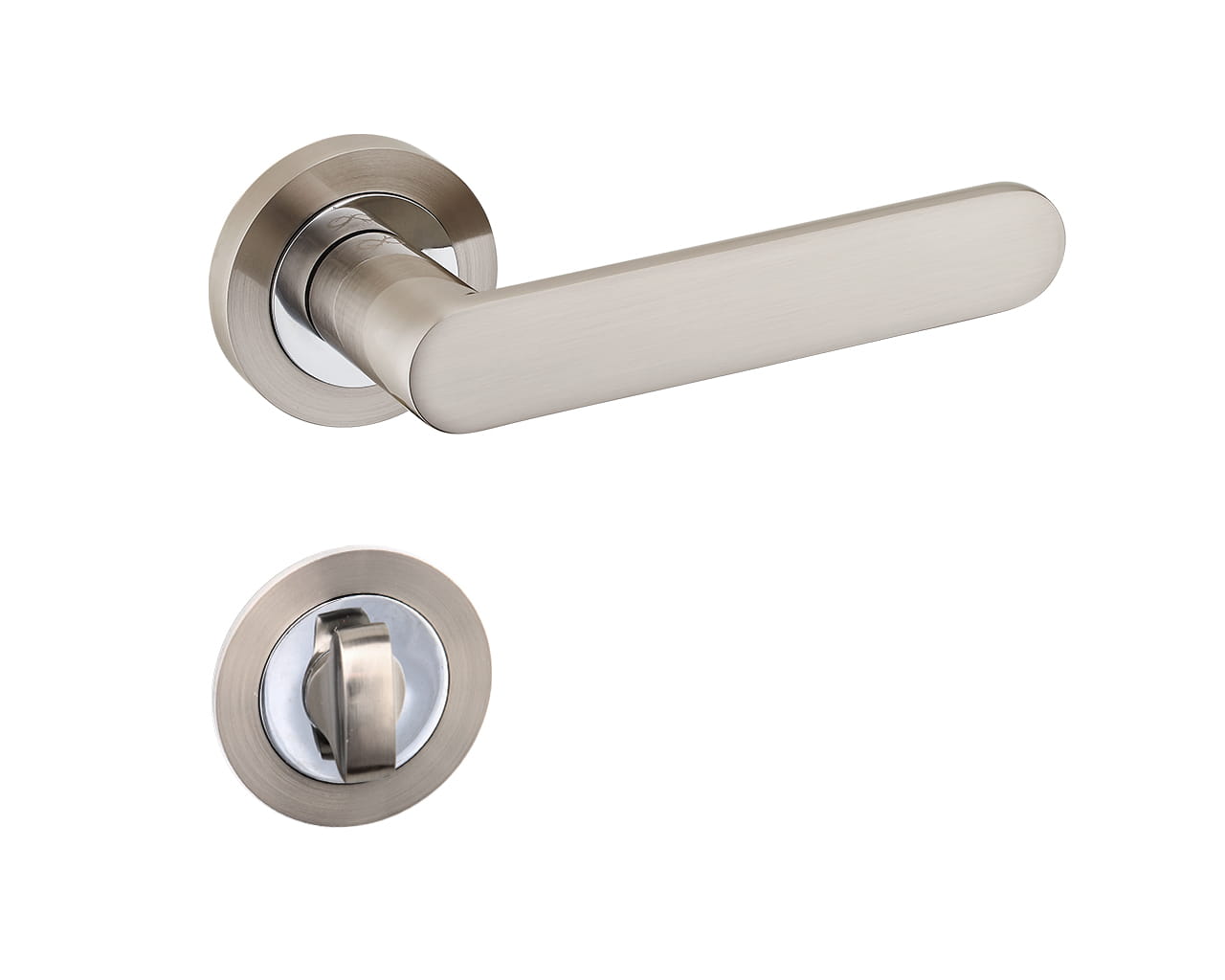 Infinity Line Wenus Kwu O 100 Chrom -Satin - Türgriff auf runder Rosette