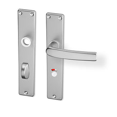 Lara door  - Door Handle on a Backplate - F9 steel