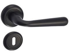 Infinity Line Lea Kle B00 Black - Türgriff auf runder Rosette