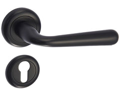 Infinity Line Lea Kle B00 Black - Türgriff auf runder Rosette