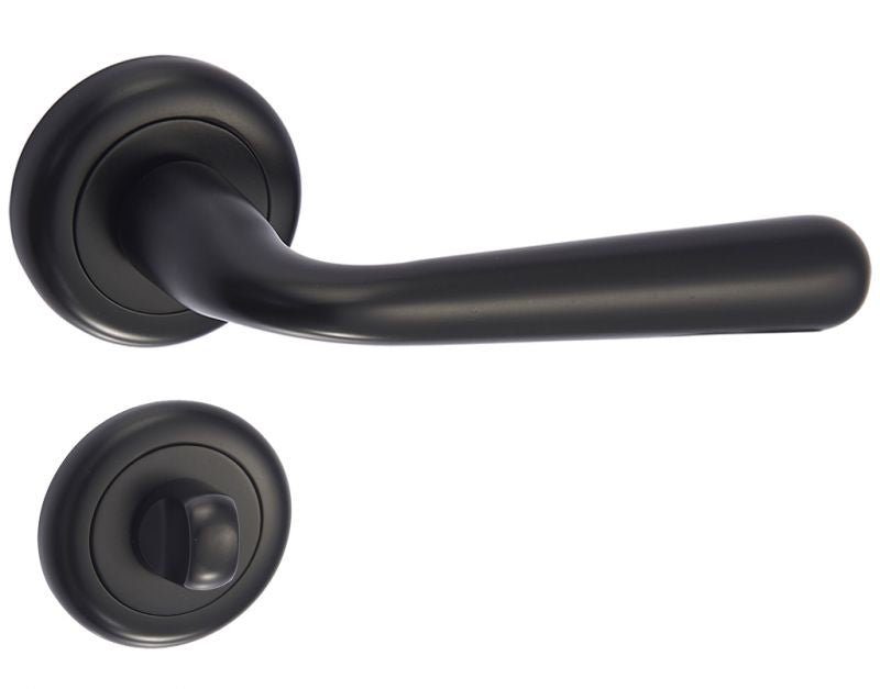 Infinity Line Lea Kle B00 Black - Türgriff auf runder Rosette